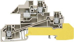 Zaciski szeregowe rozdzielające WDL 2.5 S do szyn 10 x 3 mm Weidmüller WDL 2.5/S/NT/L/PE 1030600000-1 1 szt.