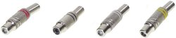 Złącze męskie RCA/Cinch TRU COMPONENTS TRU-30K106 1601059, niklowany, złącze, proste, 4 szt.