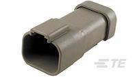 Obudowa złącza pin męskiego na kabel TE Connectivity DT04-4P-CE01, wire-to-wire, piny: 4, 1 szt.