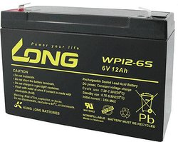 Akumulator ołowiowy Long WP12-6S WP12-6S, AGM, 6 V, 12 Ah
