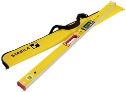 Cyfrowa poziomica STABILA TECH 196 DL, 122 cm, wodoodporna i pyłoszczelna zgodnie z IP 67, 2 wyświetlacze cyfrowe, nie wymaga kalibracji, tryby wyświetlania: °, %, mm/m, in/ft Poziomica cyfrowa Stabila 19826