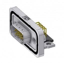 Złącze męskie D-Sub Deltron Connectors HD-DWM15PYC/2M46UN, rzędy: 3, styki: 15, 90 °, 1 szt.