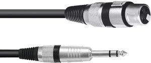 Przejściówka Omnitronic 30225195 [1x złącze męskie XLR 3 pin - 1x złącze męskie jack 6,3 mm (stereo)] 0.90 m