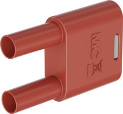 Złączka bananowa Stäubli SKS2-4N-19 66.4010-22 Średnica pinu: 4 mm Rozstaw kołków: 19 mm czerwony 1 szt.