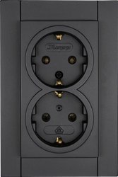 Gniazdo elektryczne Płytka przycisku Kopp ATHENIS 929515083, antracytowy