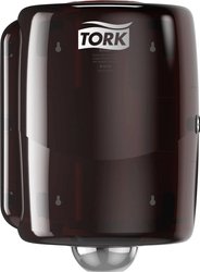 Dozownik Maxi wewnętrzny na rolkę czerwony i szary przydymiony W2 Dozownik na ręczniki TORK 653008 1 szt.