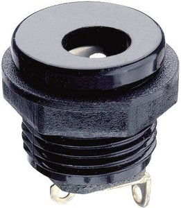 Gniazdo zasilające montażowe Lubmerg NEB/J 25 C, 1 A, 12 VDC, O 6.3 mm