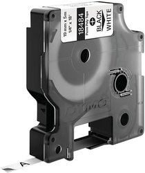 Taśma do nadruku DYMO S0718220, 19 mm x 5.5 m, Kolor taśmy: biały / Kolor nadruku: czarny