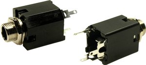 Złącze męskie jack 6,35 mm Cliff FM6703 FM6703, złącze żeńskie do wbudowania pionowego, 1 szt.