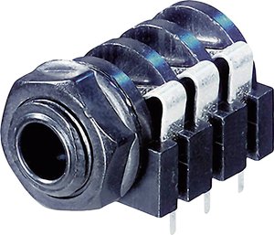 Złącze męskie jack 6,35 mm Rean AV NYS216 NYS216, ocynowany, złącze żeńskie do wbudowania poziomego, 1 szt.