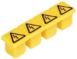 Pokrywa za znakiem ostrzegawczym Wieland ADFN 2,5/4     Żółta