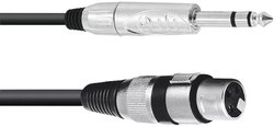 Przejściówka Omnitronic 30225182 [1x złącze żeńskie XLR 3 pin - 1x złącze męskie jack 6,3 mm (stereo)] 2.00 m