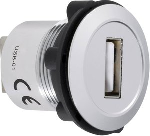 Gniazdo USB 2.0 do zabudowy TRU COMPONENTS USB-01, 1 szt.