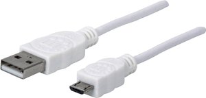 Kabel USB Manhattan, USB 2.0, Złącze męskie USB-A, Złącze męskie USB Micro-B, 1.00 m