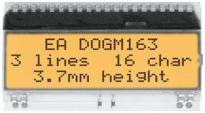 Wyświetlacz 7 segmentowy EADOGM163W-A DISPLAY VISIONS EADOGM163W-A  biały