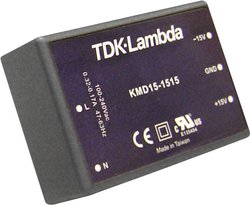 Zasilacz medyczny AC-DC 16 i 40 W z podwójnym wyjściem do montażu na płytce Zasilacz AC/DC TDK-Lambda KMD15-1515 15 V 0.5 A 15 W