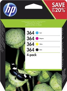 HP  364  Tusz  Czarny, Cyjan, Magenta, Żółty  N9J73AE  tusz oryginalny HP 364 atrament tusz oryginalny Combi-Pack Czarny, Cyjan, Magenta, Żółty N9J73AE Tusz
