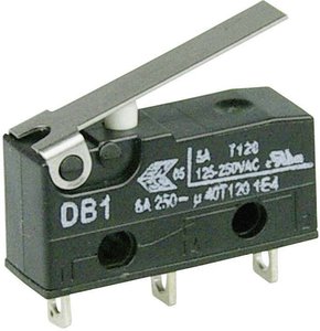 Mikroprzełącznik DB1C-A1LB 250 V/AC 6 A 1 x wł/(wł) ZF  chwilowy 1 szt.
