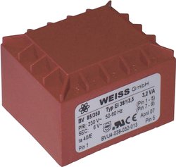 Transformator do płytki drukowanej Weiss Elektrotechnik 85/352  3,2VA 230V / 12V / 267mA