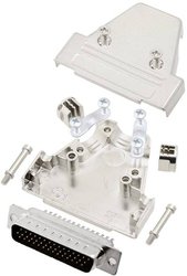 Zestaw listew męskich D-Sub TRU COMPONENTS TCTRIM25HDP44K 7709180, rzędy: 3, styki: 44, 180 °, 1 szt.