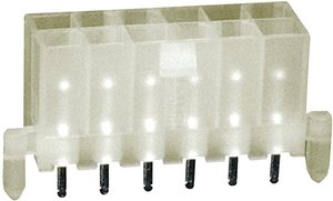 Listwa kołkowa, męska, standardowa TE Connectivity VAL-U-LOK 1586039-4, wire-to-board, piny: 4, 5 A, 1 szt.