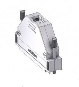 Obudowa złącza D-SUB Deltron Connectors DHM 37 UN4, tworzywo sztuczne, metalizowane, 180 °, 1 szt.