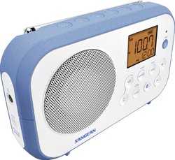 Radio Sangean PR-D12 BT MW, UKW  biały, niebieski