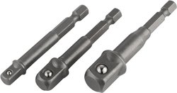 Uchwyty wiertarskie do kluczy nasadowych, 4 - 22 mm, 3 szt.
