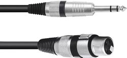 Przejściówka Omnitronic 30225180 [1x złącze żeńskie XLR 3 pin - 1x złącze męskie jack 6,3 mm (stereo)] 0.90 m