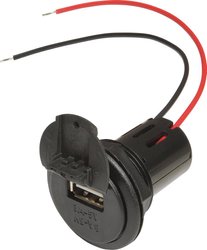 Gniazdo USB do zabudowy ProCar 67331601, Obciążalność prądu maks.: 3 A, 12 - 5 V, 24 - 5 V