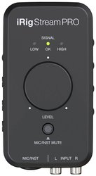 Kompaktowy interfejs strumieniowego przesyłania stereo dla systemów iOS, Android, MAC i PC Interfejs audio IK Multimedia iRig Stream Pro