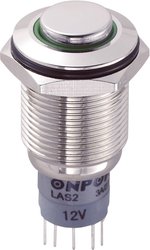 Przycisk wandaloodporny chwilowy TRU COMPONENTS LAS2GQH-11E/G/12V/N/P, 1 x wł/(wł), 1 szt.