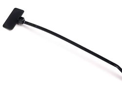 Znacznik z opaską kablową HellermannTyton IT18FL-PA66-BK 111-81910, montaż: opaska kablowa, 20.50 x 9 mm, 100 szt.