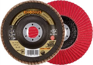 Ściernica listkowa RHODIUS JUMBO SPEED EXTENDED 125 x 22,23mm K80 INOX kątowa Tarcza lamelkowa Rhodius JUMBO SPEED PACK 211313 Średnica 125 mm 5 szt.