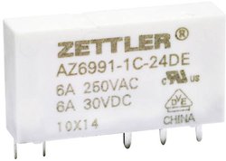 Przekaźnik drukowany Zettler Electronics AZ6991-1CE-12DE, monostabilny, 1 cewka, 125 V/DC, 8, 1 szt.