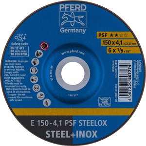 PFERD 62015520 Psf Steelox Tarcza tnąca wygięta Średnica 150 mm Średnica otworu 22.23 mm  10 szt.