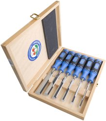 Zestaw dłut, 1008 w drewnianym pudełku, 6 sztuk. Zestaw dłut Kirschen 1108000, 1 szt.