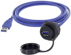 Złącze męskie USB encitech 1310-1025-03, USB Typu-A, 1.50 m, 1 szt.