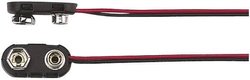 Klips baterii TRU COMPONENTS 18-3786 1 x Blok. 9 V , Złącze zatrzaskowe