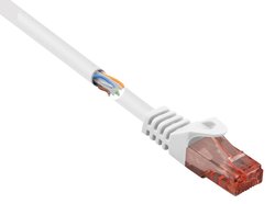 Kabel LAN Renkforce RF-5044026, 1 szt., RJ45, CAT 6, U/UTP, 10.00 m, biały