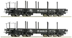 Wagon towarowy Roco 6600031 Zestaw 2 wagonów do przewozu ciężkich ładunków z taboru DR w skali H0