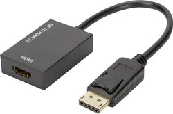 Przejściówka, adapter DisplayPort, HDMI Digitus AK-340415-002-S AK-340415-002-S, [1x złącze męskie DisplayPort - 1x złącze żeńskie HDMI]