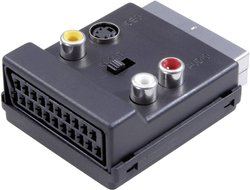 Adapter Y SCART, Cinch, S-Video SpeaKa Professional SP-7870356, [1x złącze męskie SCART - 3x złącze żeńskie RCA/cinch, złącze żeńskie SCART, złącze żeńskie S-Video]