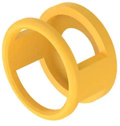 EAO 84-909 Seria 84 Metalowa osłona ochronna do krótkiego zatrzymania awaryjnego w kolorze żółtym Osłona ochronna eao 84-909, 22.5 mm, 1 szt.