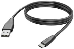 Kabel do ładowania USB Hama, USB 2.0, Złącze męskie USB-A, Złącze męskie USB-C®, 3.00 m