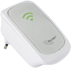 Wzmacniacz sygnału, repeater Wi-Fi Allnet ALL0237R, Szybkość transmisji WLAN: 300 MBit/s, LAN (10/100 MBit/s), 2.4 GHz