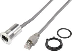 Gniazdo do zabudowy RJ45,  długość kabla 1,50 m TRU COMPONENTS RJ45-03, 1 szt.