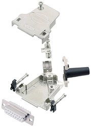 Zestaw listew żeńskich D-Sub encitech D45ZF15-DBS-W-K 6355-8046-12, rzędy: 2, styki: 15, 45 °, 1 szt.