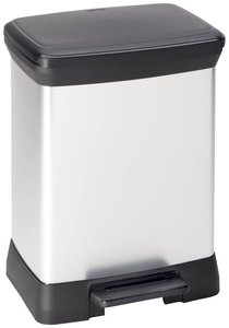E-COM - DECO Kosz METALLICS 30L DUO, czarny / srebrny metalik Kosz na śmieci Curver DECO Bin 240638,30 l, 1 szt.