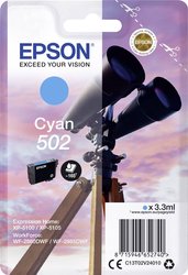 Epson atrament T02V2, 502 tusz oryginalny  Cyjan C13T02V24010